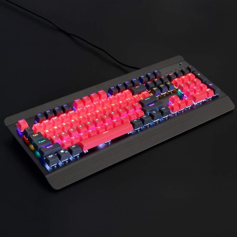 Bossi 104 Key PBT Backlit Keycaps - Black/Red - أكسسوار لوحة مفاتيح